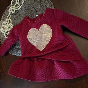 Baby Girl Sparkly Heart Top